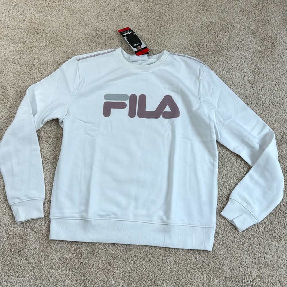 Fila sweatshirt, white medium, long sleeve